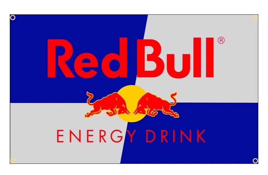 Red Bull Classic Logo Flag Banner 3 ft x 5 ft NEW! Cozy Home Treasures